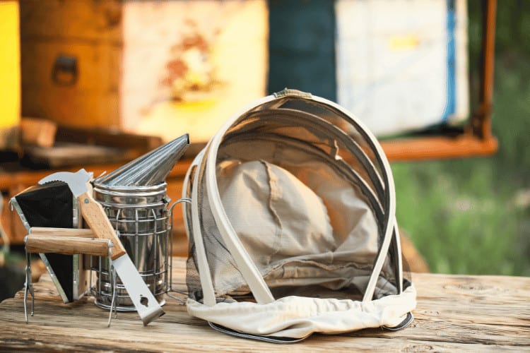 Set of Beekeeping Supplies at Apiary